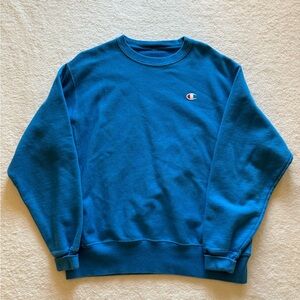 Vintage 90s Champion Reverse Weave Blue Crewneck Sweatshirt Medium Made In USA